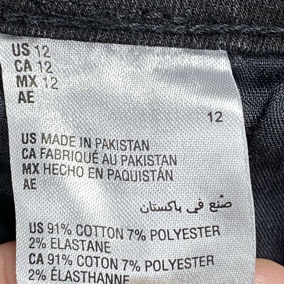 INC Core Denim Straight Women's High Rise Mom Jeans Black 12/31 MSRP: $69 - Picture 15 of 16